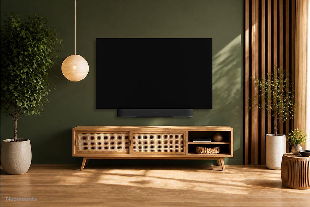 Neomounts AV35-726BL1 Supporto TV per Sonos Beam - Installazione semplice - Nero